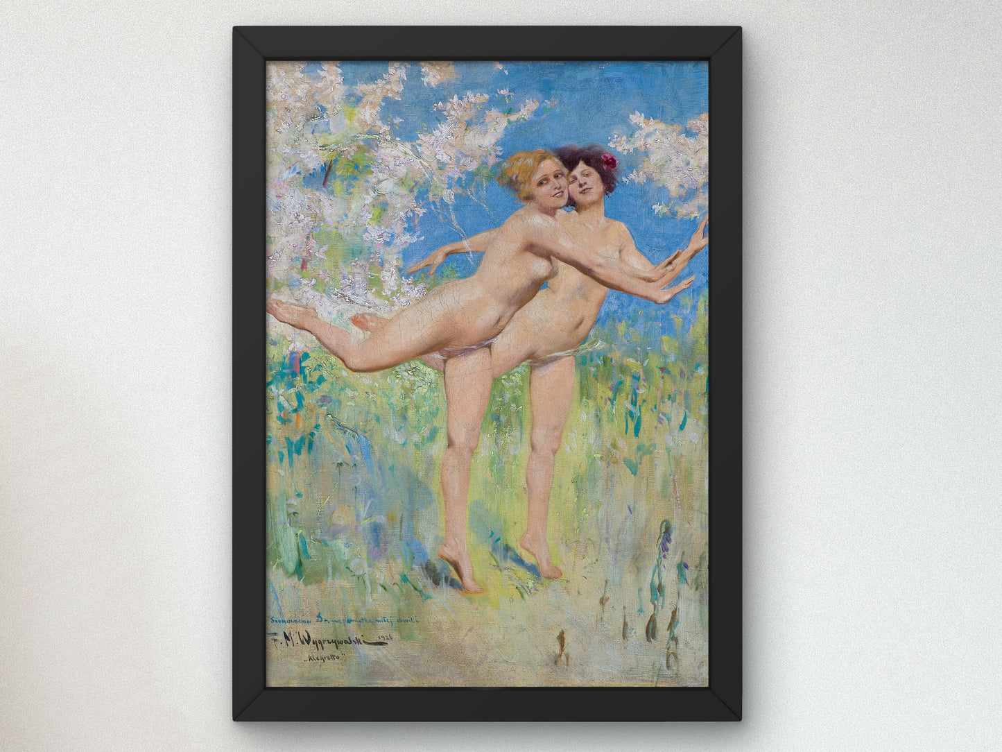 Allegretto Dance Spring by Feliks Michał Wygrzywalski 1926, Wall Art Print, Fine Art Reproduction, Museum Quality Decor, Poster