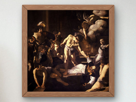 The Martyrdom of Saint Matthew by Caravaggio 1600, Wall Art Print, Fine Art Reproduction, Museum Quality Decor, Poster