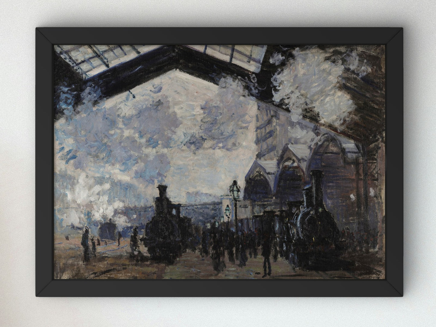 Gare Saint Lazare by Claude Monet 1877, Wall Art Print, Fine Art Reproduction, Museum Quality Decor, Poster