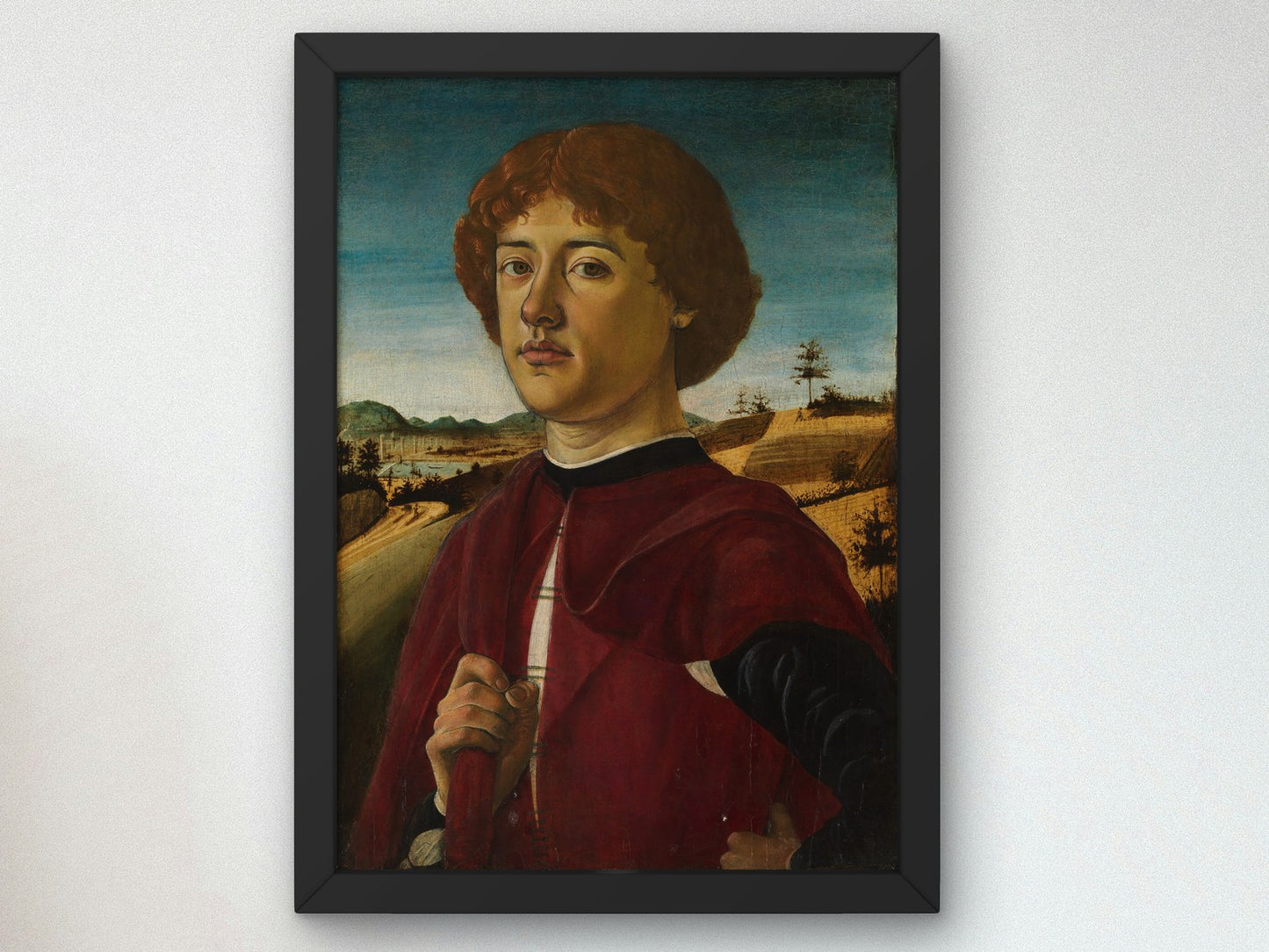 Portrait of a Young Man by Biagio d'Antonio 1470, Wall Art Print, Fine Art Reproduction, Museum Quality Decor, Poster
