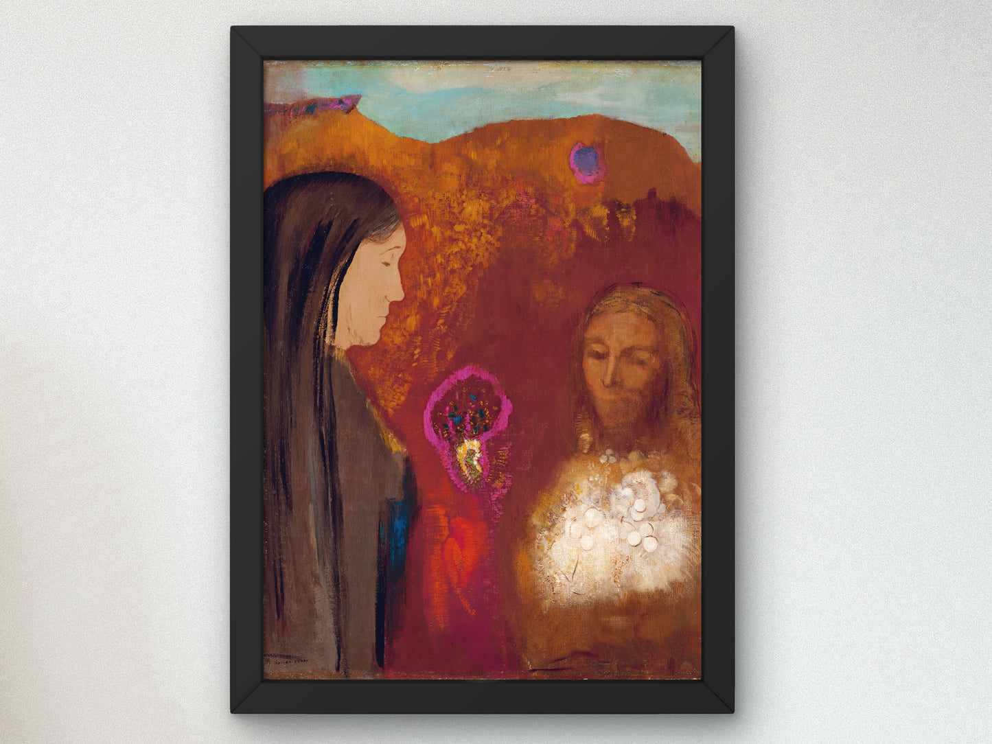Christ and the Samaritan Woman by Odilon Redon 1895, Wall Art Print, Fine Art Reproduction, Museum Quality Decor, Poster
