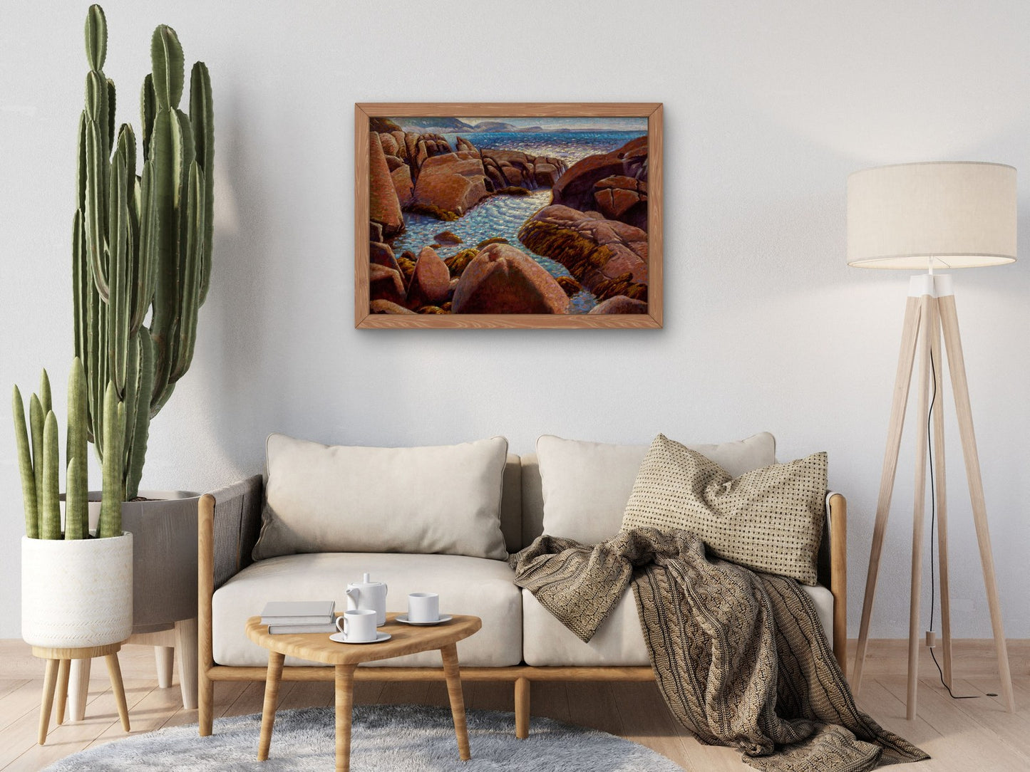 Rocky Shore by L.A.C. Panto, Wall Art Print, Fine Art Reproduction, Museum Quality Decor, Poster