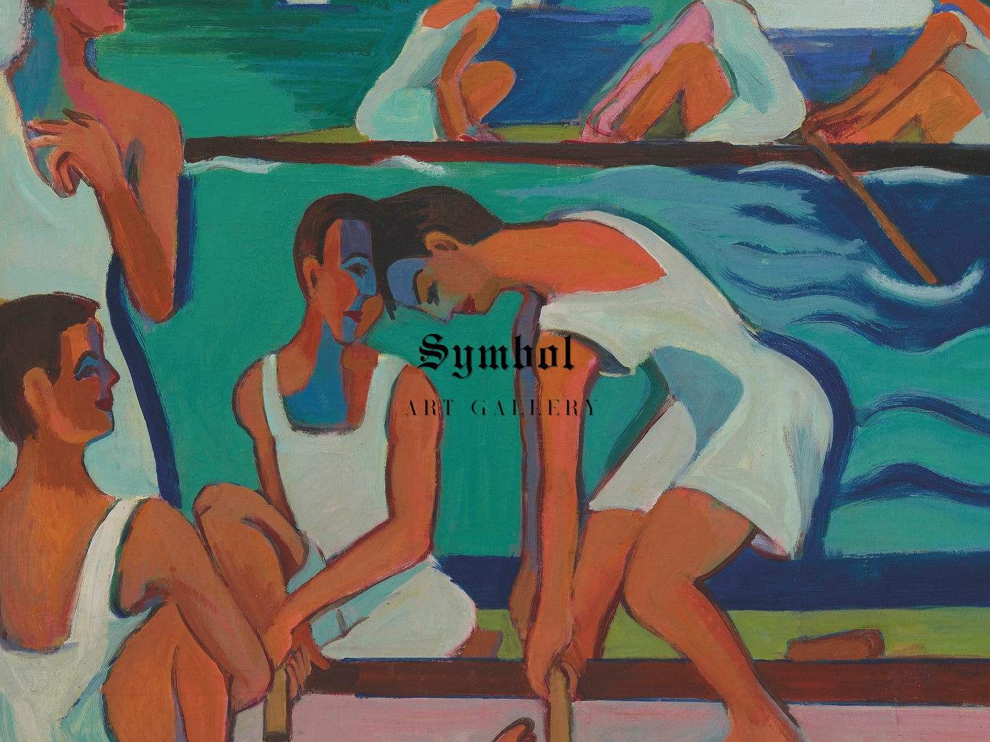 Rowers by Ernst Ludwig Kirchner 1928, Wall Art Print, Fine Art Reproduction, Museum Quality Decor, Poster