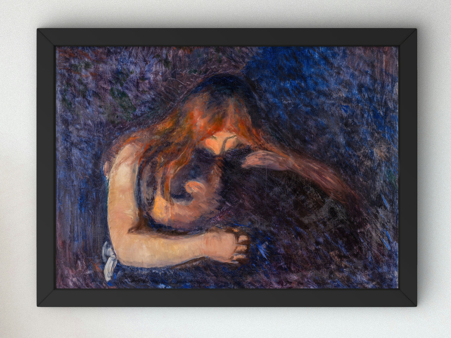 The Vampire by Edvard Munch 1893, Wall Art Print, Fine Art Reproduction, Museum Quality Decor, Poster