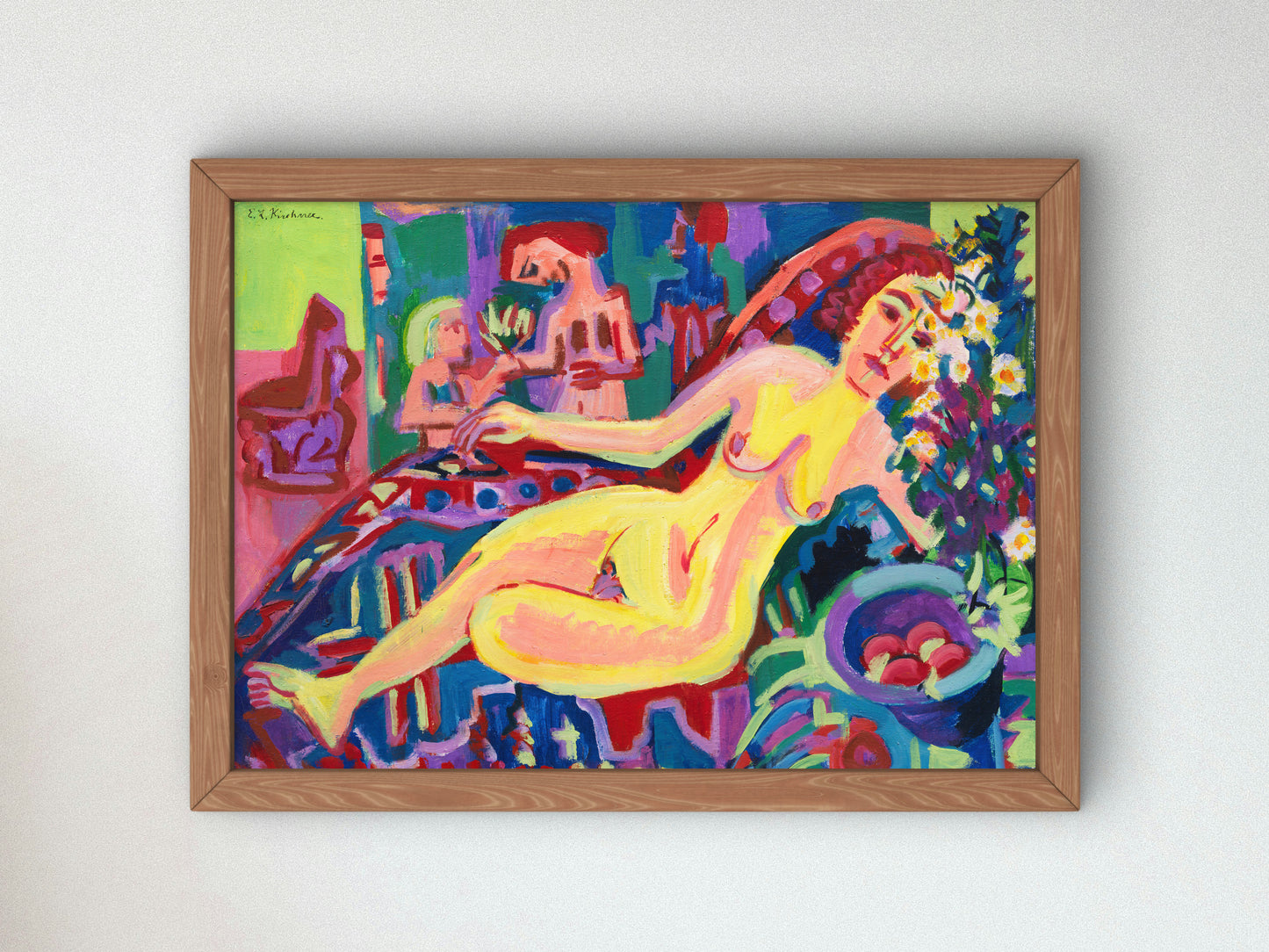 Girl on Divan by Ernst Ludwig Kirchner 1924, Wall Art Print, Fine Art Reproduction, Museum Quality Decor, Poster
