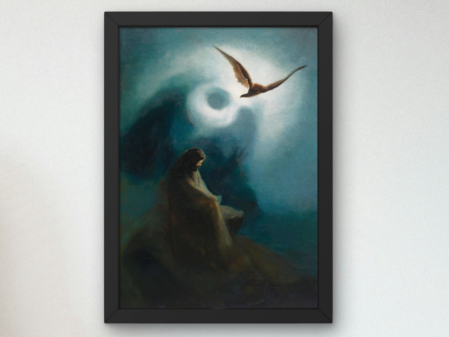 Martyr and Crucified Son Helios by Karl Wilhelm Diefenbach, Wall Art Print, Fine Art Reproduction, Museum Quality Decor, Poster