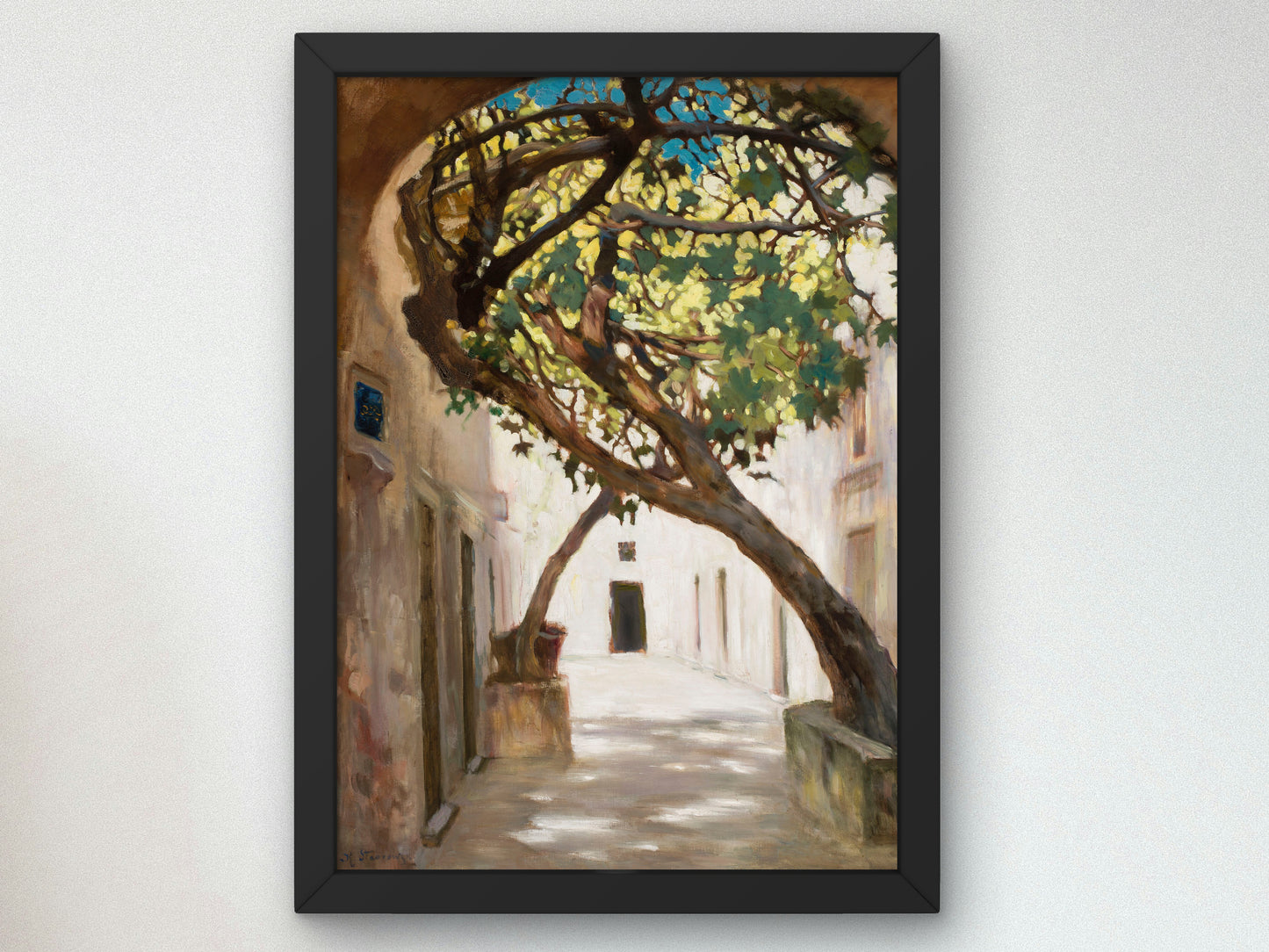Street in Sarajevo by Kazimierz Stabrowski 1927, Wall Art Print, Fine Art Reproduction, Museum Quality Decor, Poster