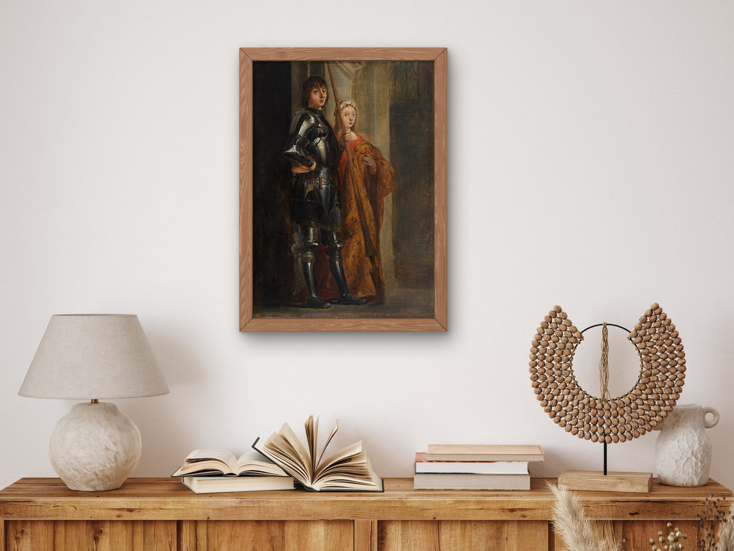 Saints George and Cecilia by David Teniers the Younger 1653, Wall Art Print, Fine Art Reproduction, Museum Quality Decor, Poster