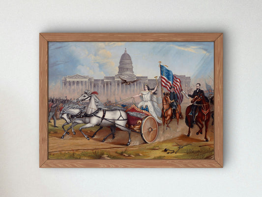 Emancipation Proclamation by A.A. Lamb 1864, Wall Art Print, Fine Art Reproduction, Museum Quality Decor, Poster