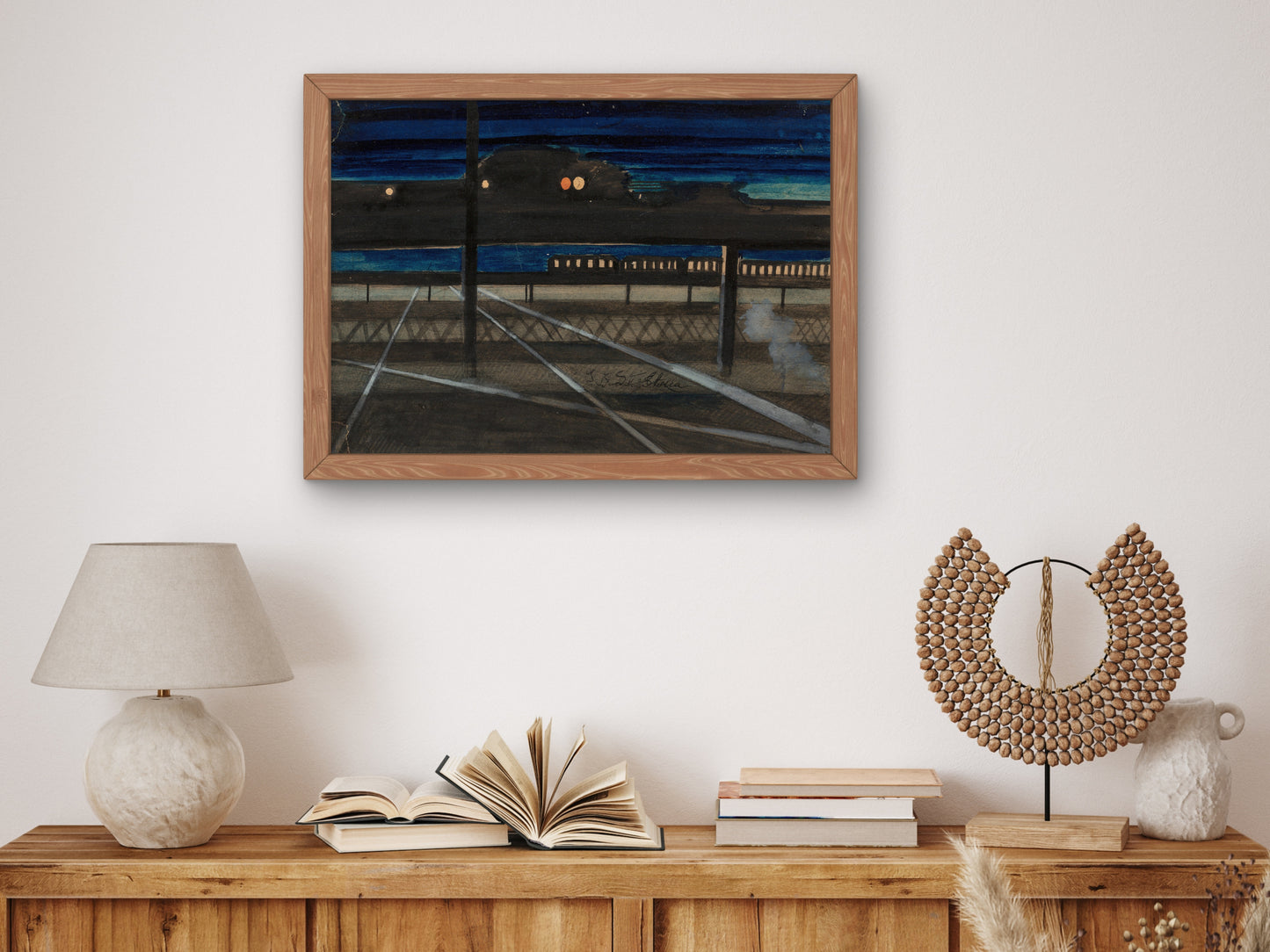 Elevated Railroad by Joseph Stella 1920, Wall Art Print, Fine Art Reproduction, Museum Quality Decor, Poster