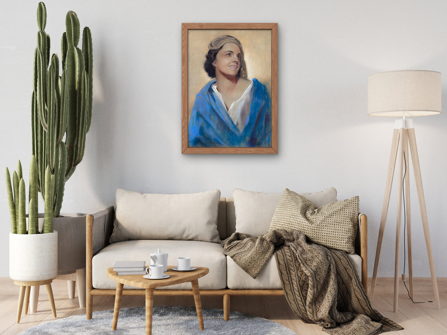 Smiling Woman by Feliks Michał Wygrzywalski, Wall Art Print, Fine Art Reproduction, Museum Quality Decor, Poster