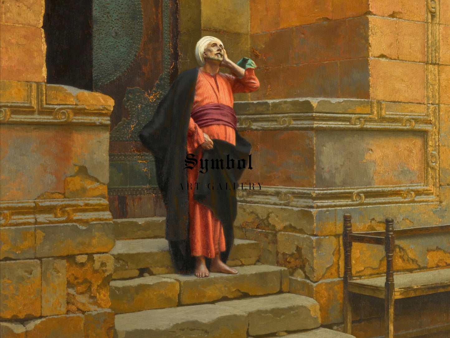 Before the Mosque by Ludwig Deutsch 1885, Wall Art Print, Fine Art Reproduction, Museum Quality Decor, Poster