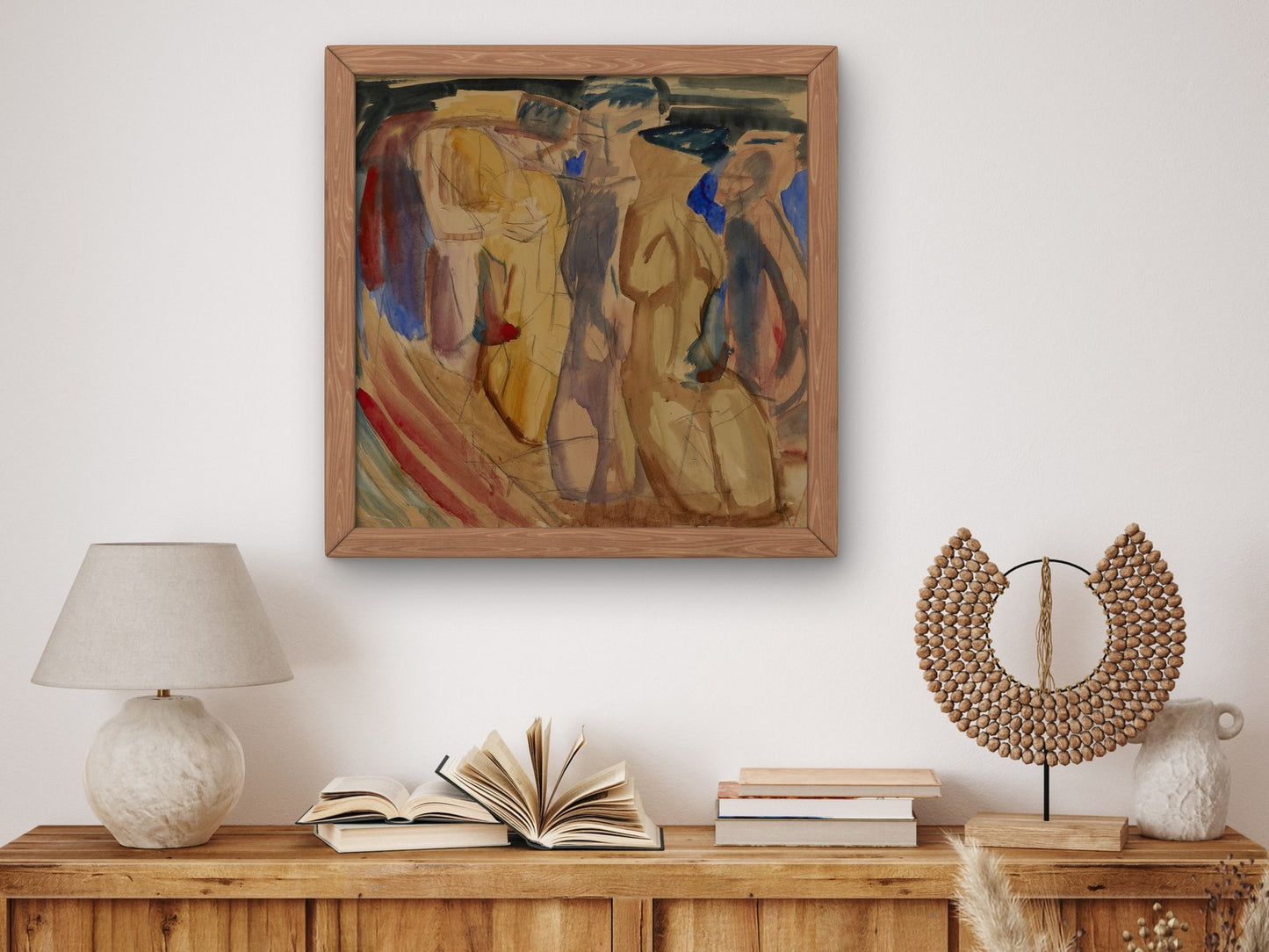 Figure Composition by David Bomberg 1919, Wall Art Print, Fine Art Reproduction, Museum Quality Decor, Poster