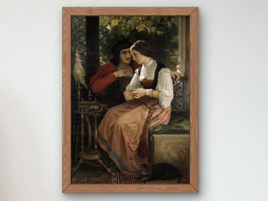 The Proposal by William Bouguereau 1872, Wall Art Print, Fine Art Reproduction, Museum Quality Decor, Poster