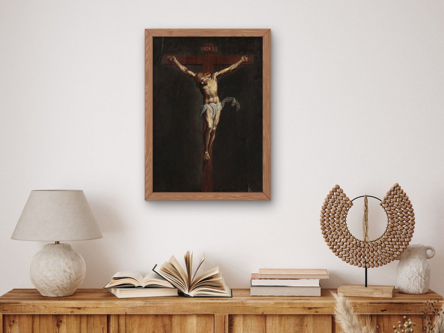 Crucified Christ by Bernardino Campi 1584, Wall Art Print, Fine Art Reproduction, Museum Quality Decor, Poster