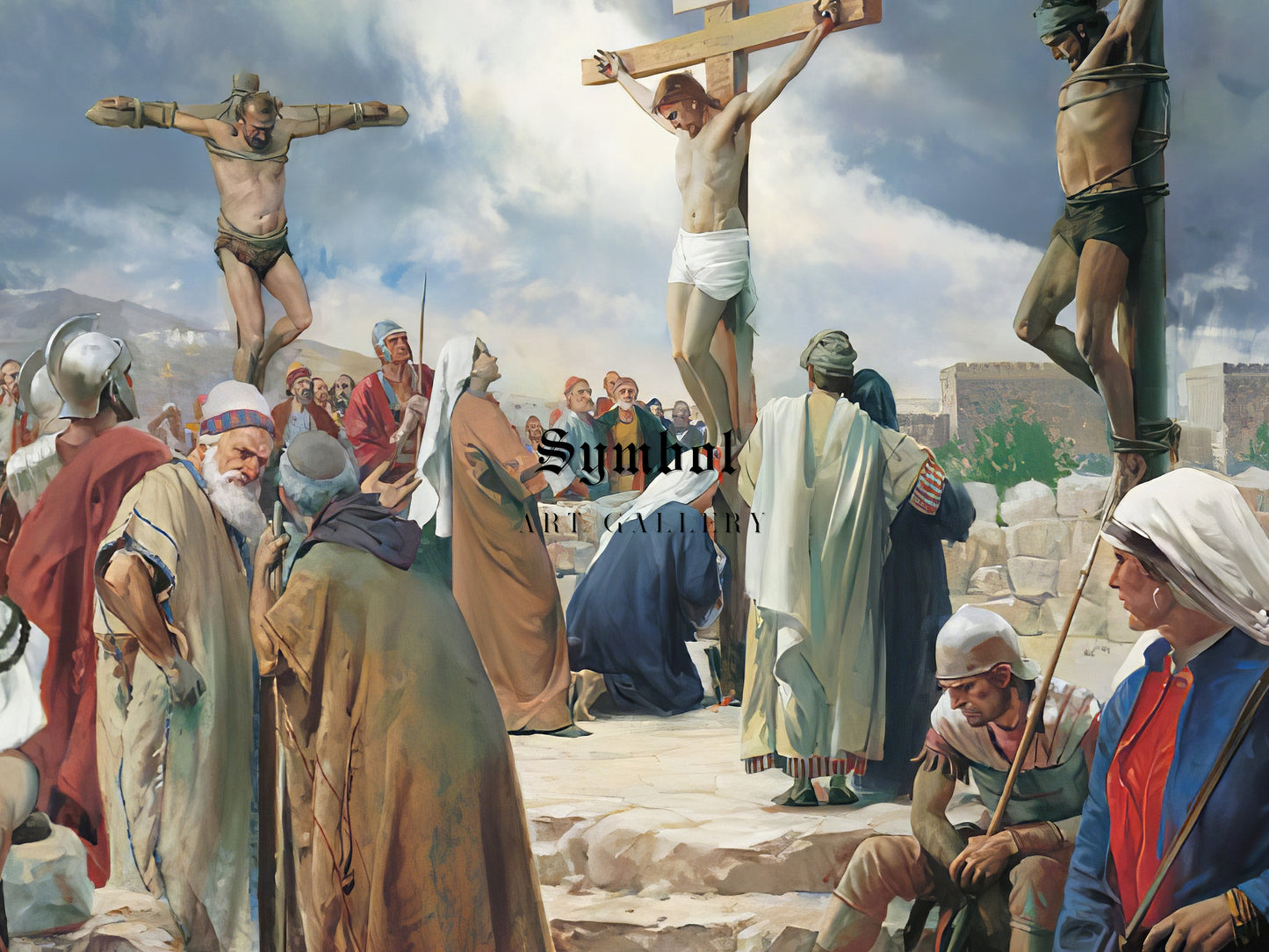 Crucifixion by Carl Bloch 1870, Wall Art Print, Fine Art Reproduction, Museum Quality Decor, Poster