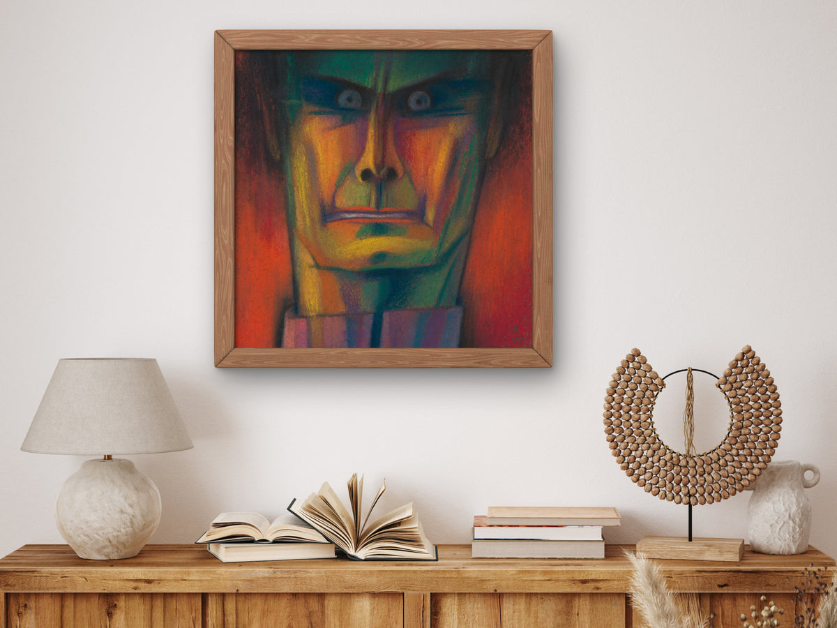 Male Portrait by Karl Wiener 1939, Wall Art Print, Fine Art Reproduction, Museum Quality Decor, Poster