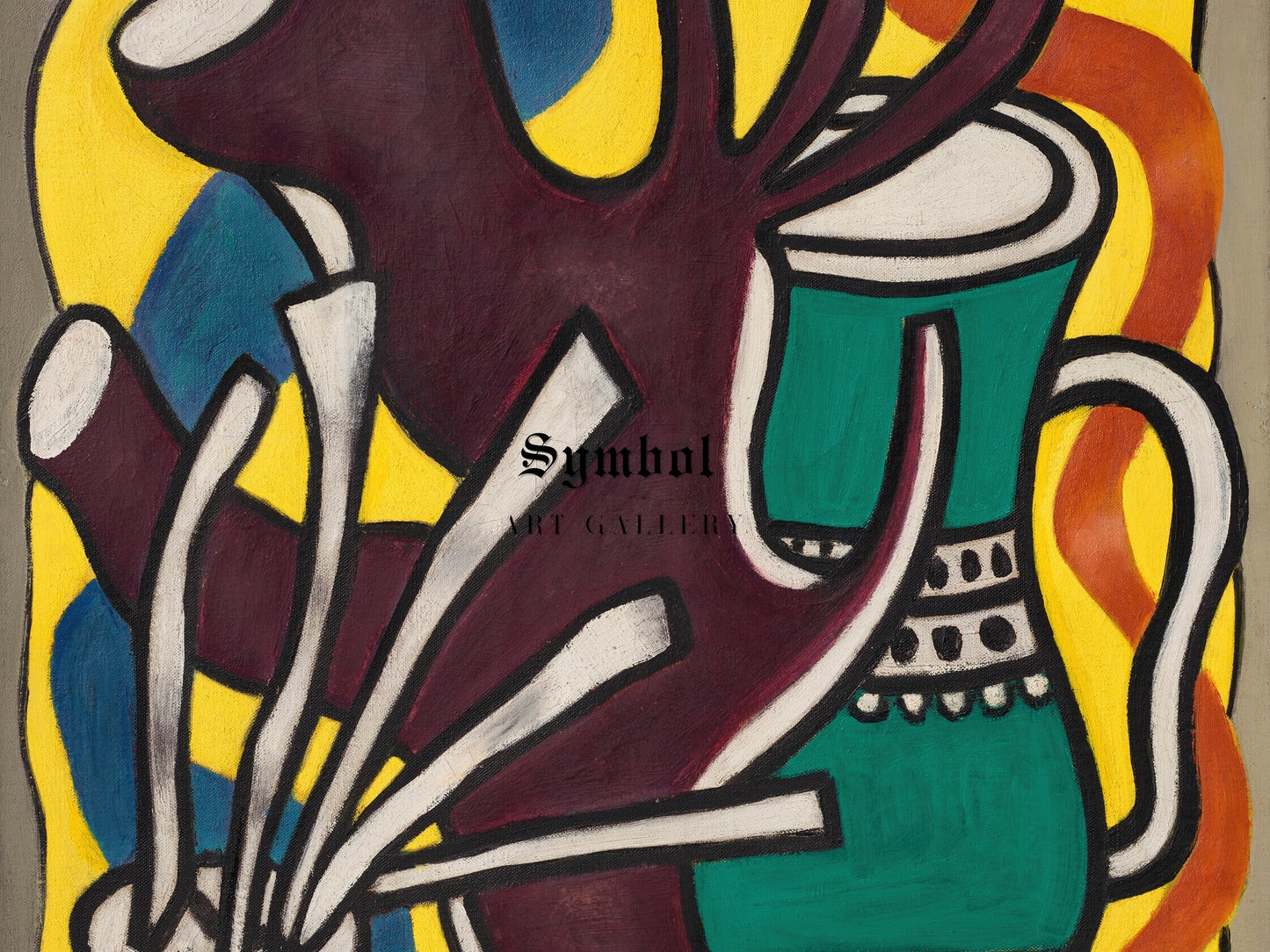The Green Vase by Fernand Léger 1947, Wall Art Print, Fine Art Reproduction, Museum Quality Decor, Poster