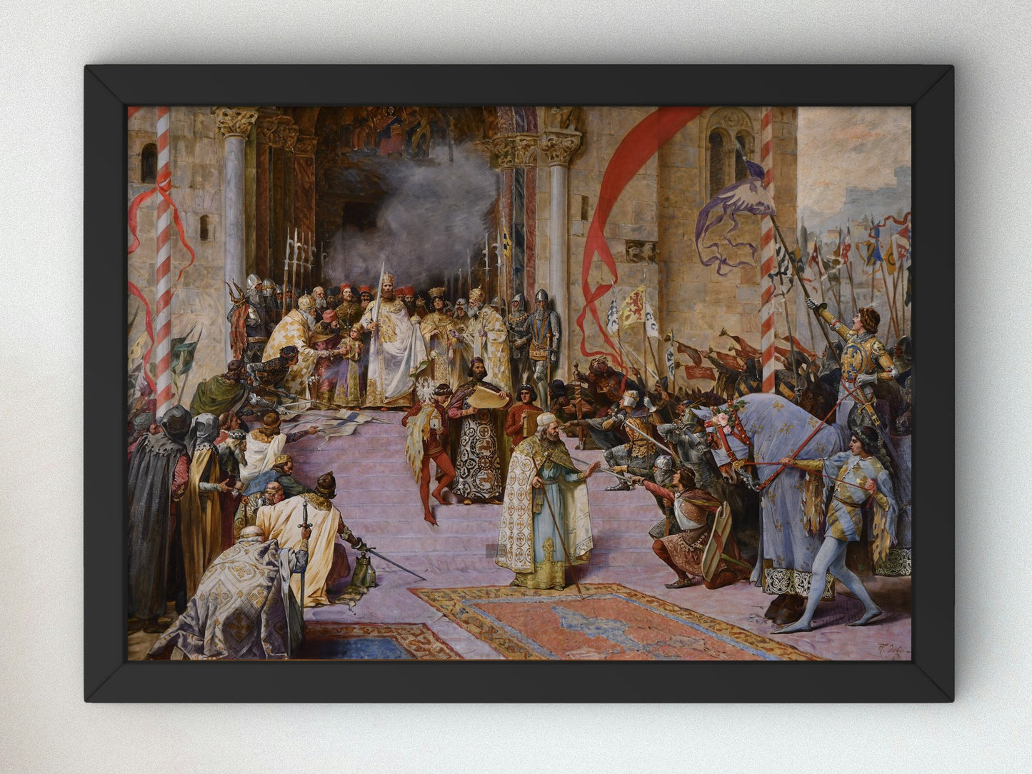 The Proclamation of Dusans Code by Paja Jovanovic 1930, Wall Art Print, Fine Art Reproduction, Museum Quality Decor, Poster