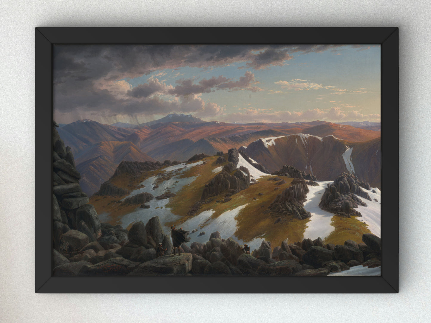 North east view from the northern top of Mount Kosciusko by Eugene von Guérard 1863, Wall Art Print, Fine Art Reproduction, Museum Quality