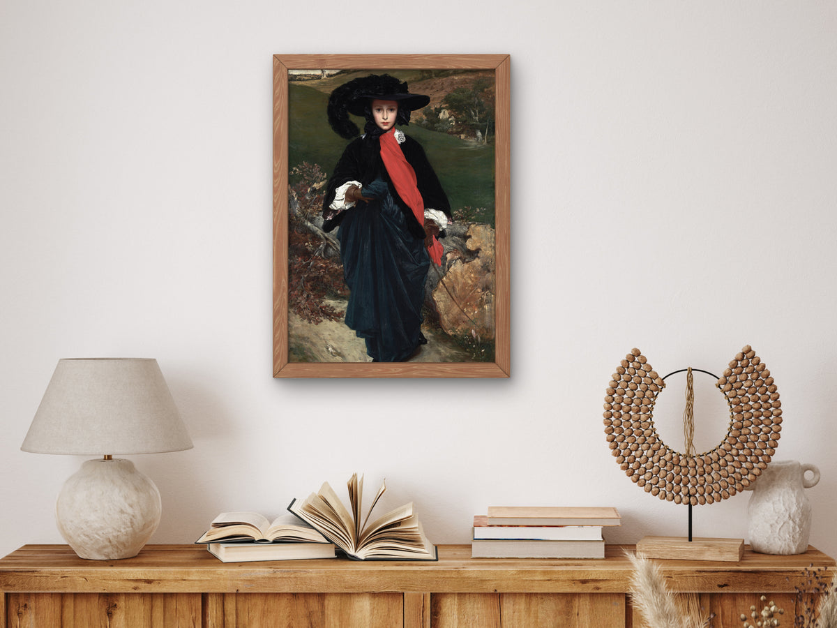 Portrait of May Sartoris by Frederic Leighton 1860, Wall Art Print, Fine Art Reproduction, Museum Quality Decor, Poster