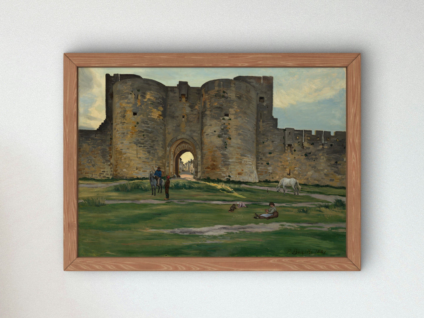 Porte de la Reine at Aigues Mortes by Jean Frédéric Bazille 1867, Wall Art Print, Fine Art Reproduction, Museum Quality Decor, Poster