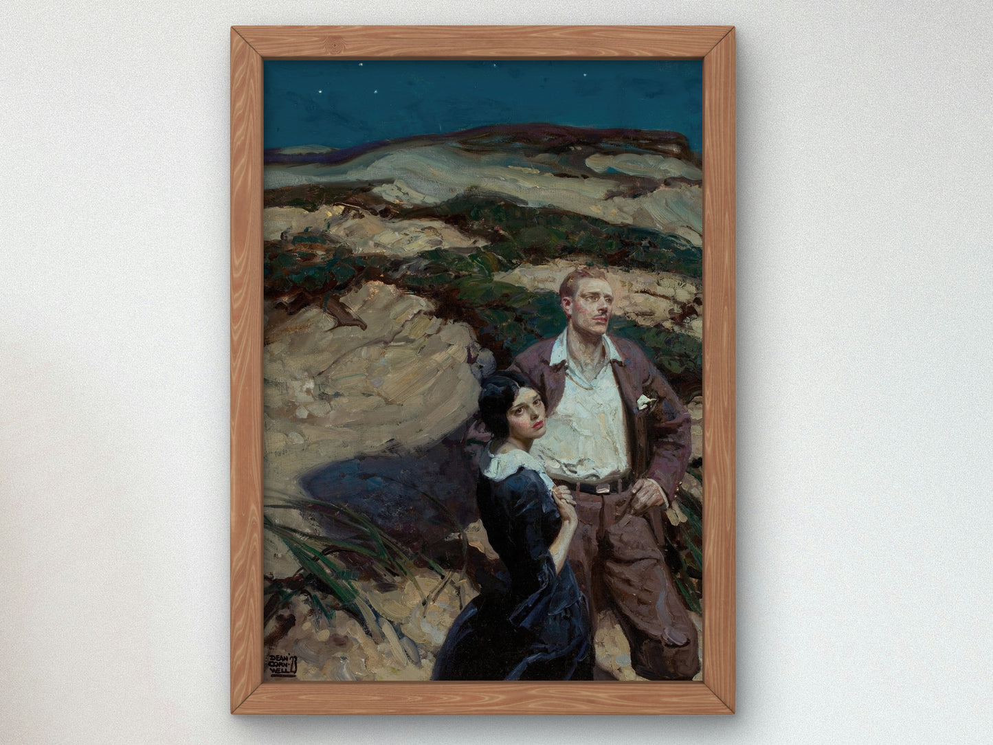 Gold Hands by Dean Cornwell 1923, Wall Art Print, Fine Art Reproduction, Museum Quality Decor, Poster