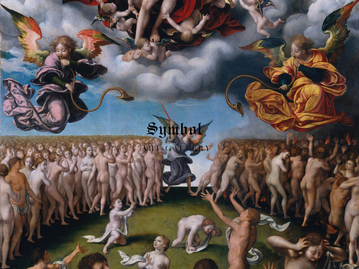 The Last Judgment by Joos van Cleve 1525, Wall Art Print, Fine Art Reproduction, Museum Quality Decor, Poster