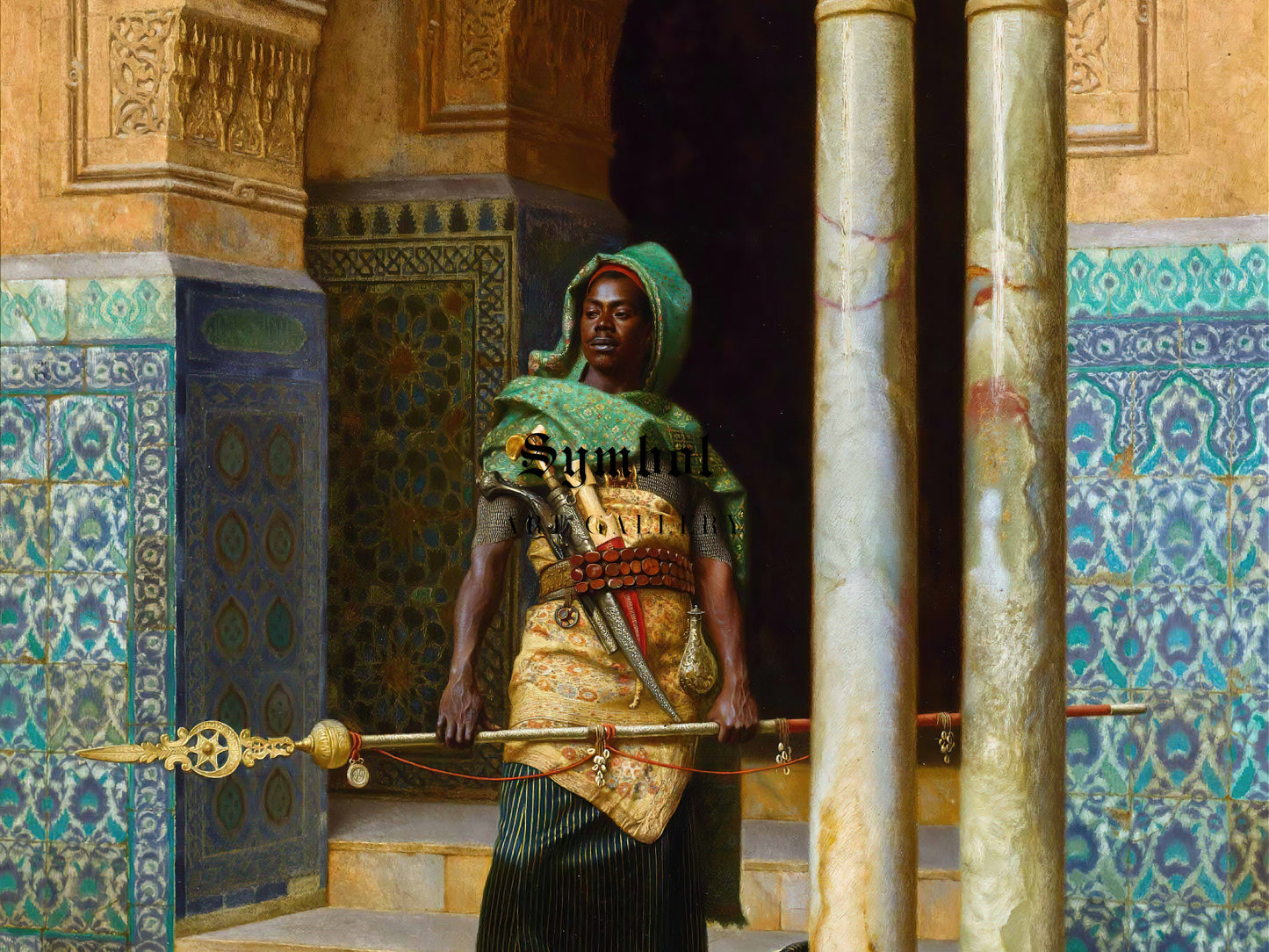 The Nubian Guard by Ludwig Deutsch 1902, Wall Art Print, Fine Art Reproduction, Museum Quality Decor, Poster