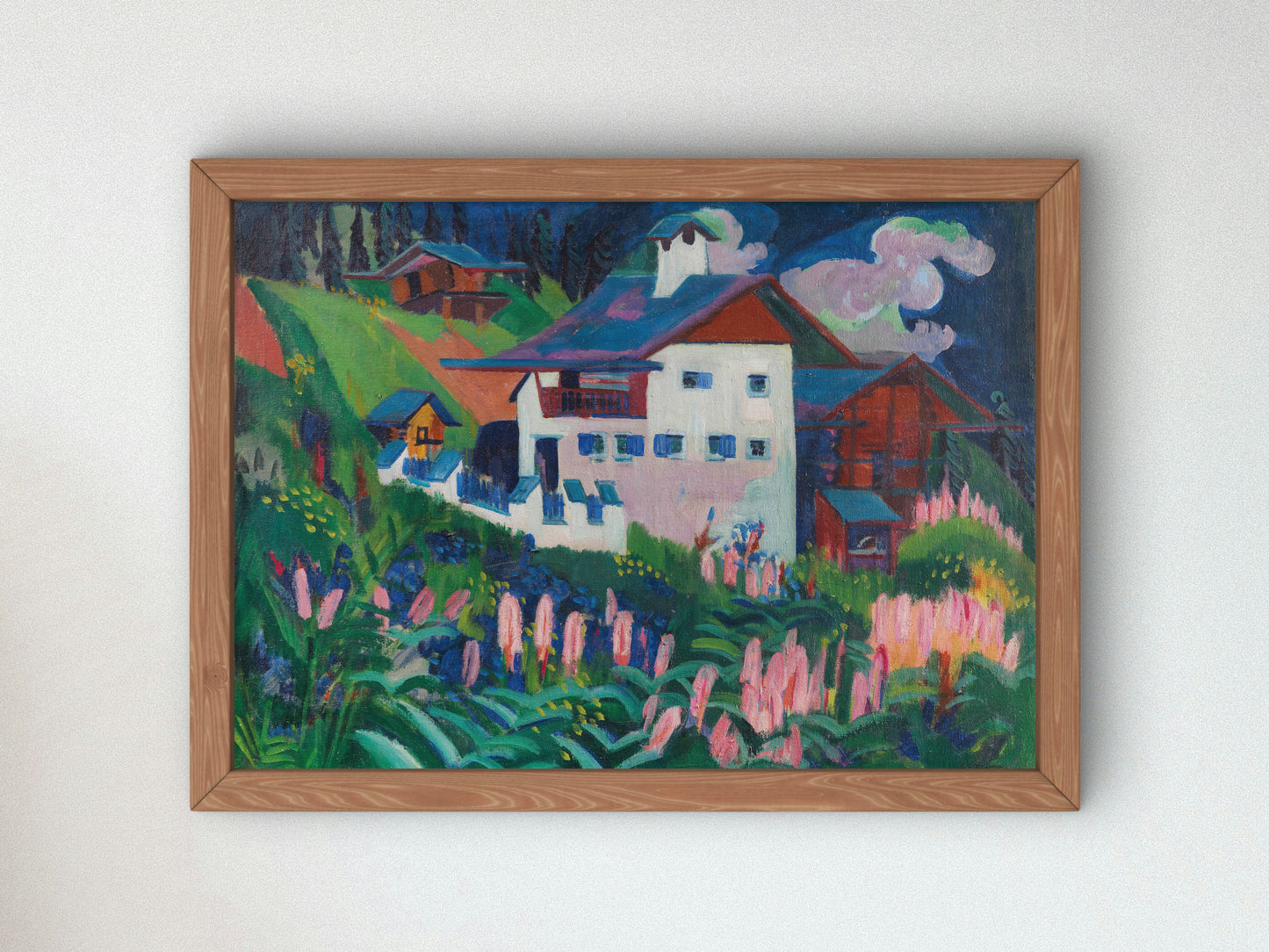 Our House by Ernst Ludwig Kirchner 1918, Wall Art Print, Fine Art Reproduction, Museum Quality Decor, Poster