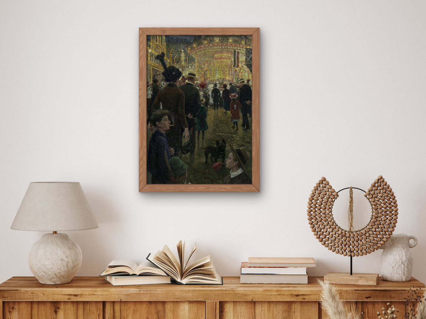 Berliner Rummelplatz by Hans Baluschek 1914, Wall Art Print, Fine Art Reproduction, Museum Quality Decor, Poster