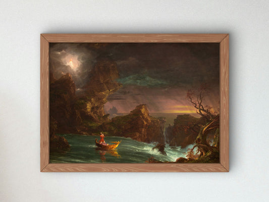 The Voyage of Life Manhood by Thomas Cole 1842, Wall Art Print, Fine Art Reproduction, Museum Quality Decor, Poster