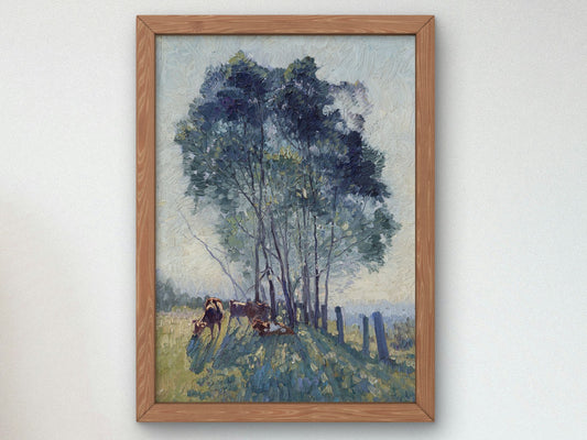 The Wattles by Elioth Gruner 1919, Wall Art Print, Fine Art Reproduction, Museum Quality Decor, Poster