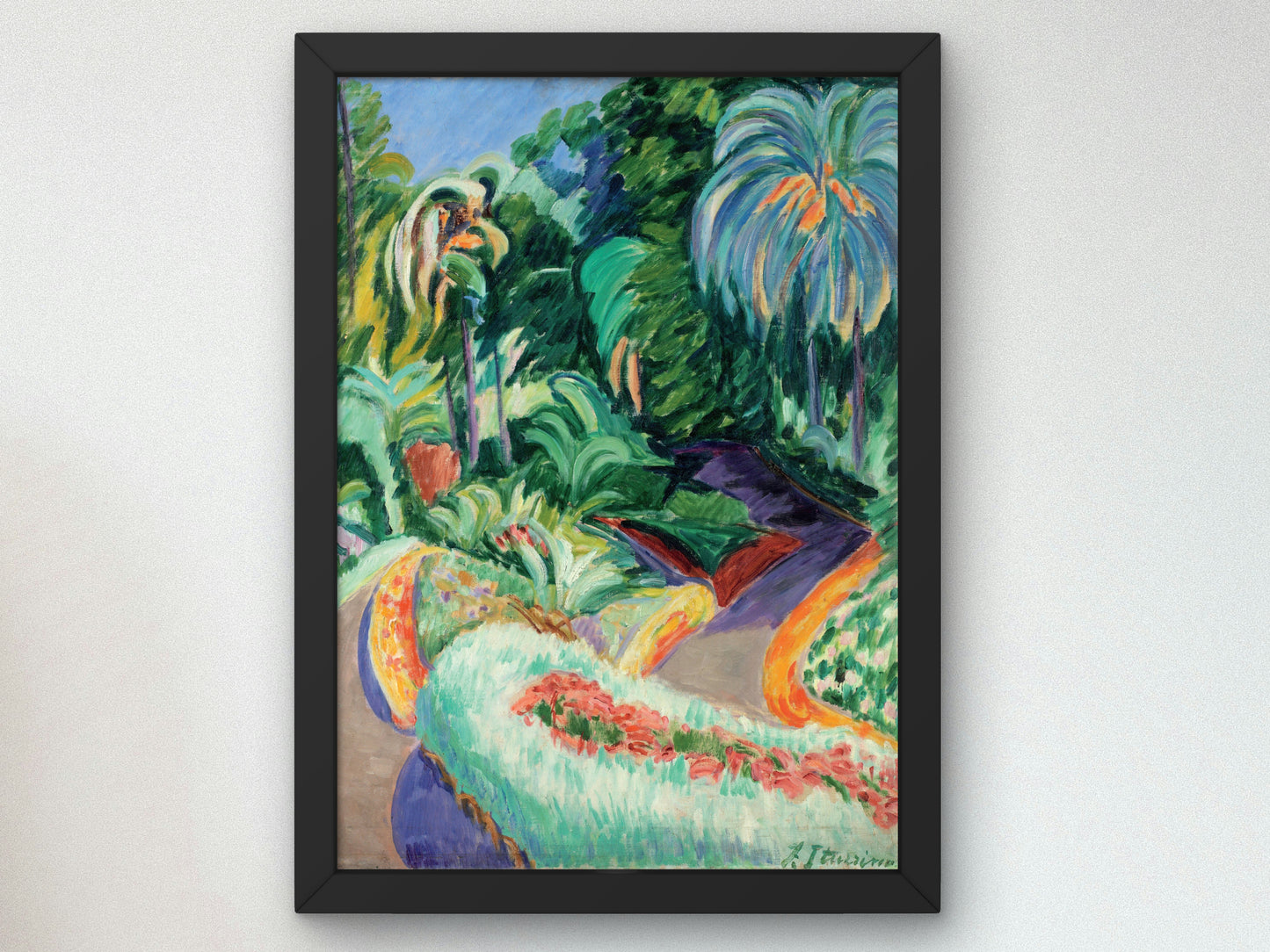 Garden by Francisco Iturrino 1913, Wall Art Print, Fine Art Reproduction, Museum Quality Decor, Poster