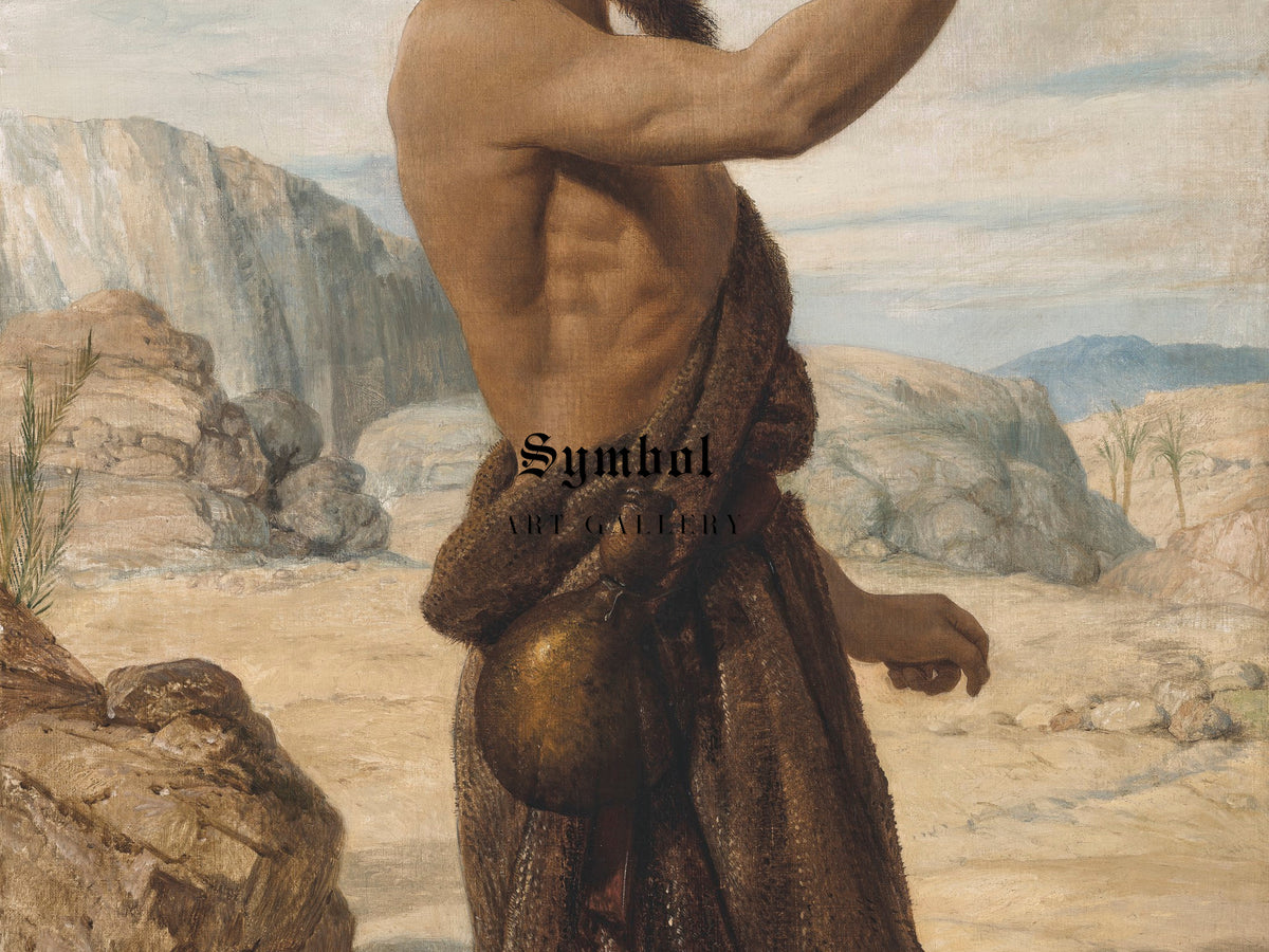 Saint John the Baptist by John Rogers Herbert 1847, Wall Art Print, Fine Art Reproduction, Museum Quality Decor, Poster