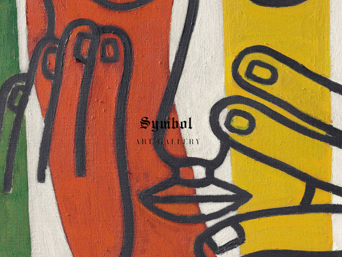 Head of a Woman, Figure II by Fernand Léger 1948, Wall Art Print, Fine Art Reproduction, Museum Quality Decor, Poster