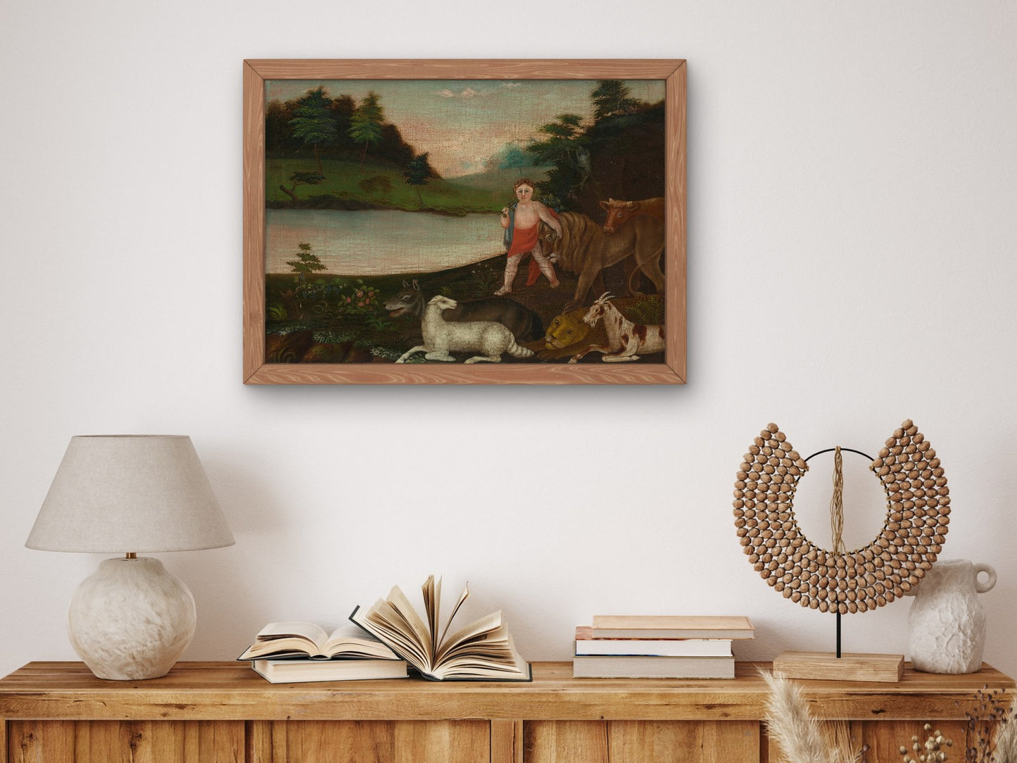 The Peaceable Kingdom by Edward Hicks 1816, Wall Art Print, Fine Art Reproduction, Museum Quality Decor, Poster