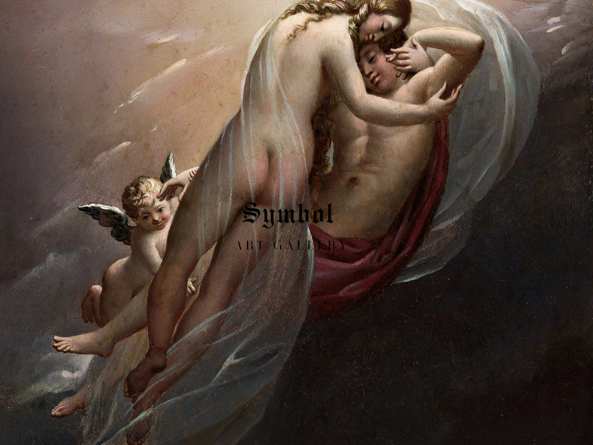 Aurora and Cephalus by Anne Louis Girodet Trioson 1810, Wall Art Print, Fine Art Reproduction, Museum Quality Decor, Poster