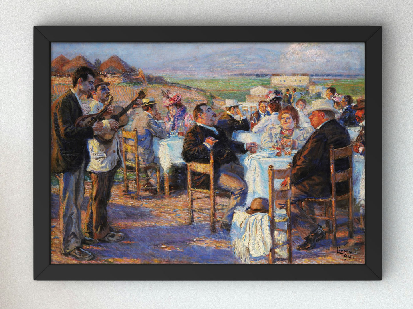 I grassi e i magri by Enrico Lionne 1899, Wall Art Print, Fine Art Reproduction, Museum Quality Decor, Poster