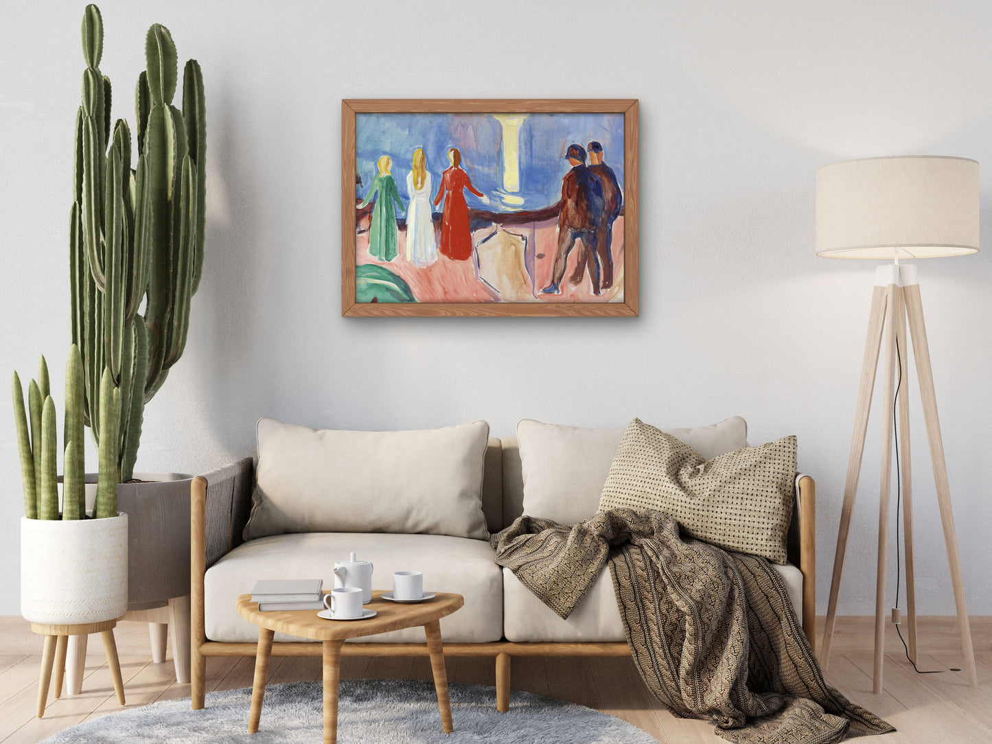 Meeting on the Beach by Edvard Munch 1933, Wall Art Print, Fine Art Reproduction, Museum Quality Decor, Poster