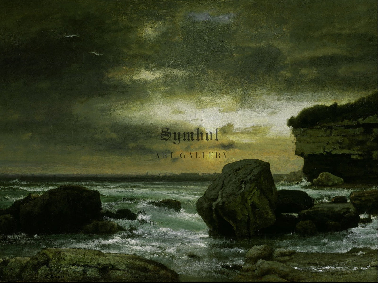 A Marine by George Inness 1874, Wall Art Print, Fine Art Reproduction, Museum Quality Decor, Poster