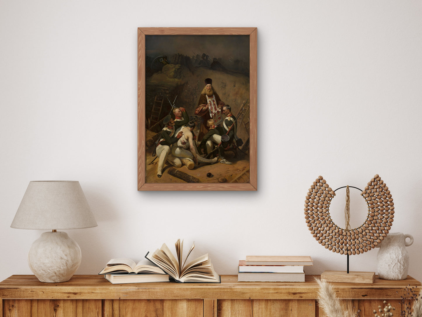 Priest Blessing Soldiers by Horace Vernet 1840, Wall Art Print, Fine Art Reproduction, Museum Quality Decor, Poster