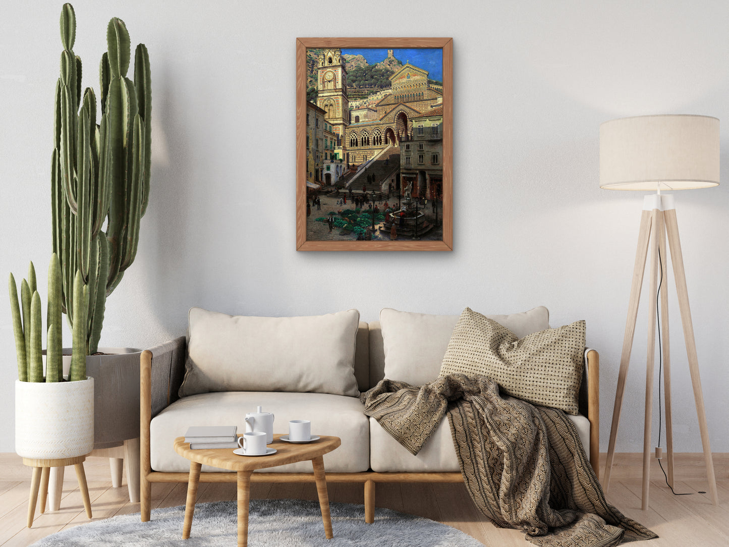 Amalfi Cathedral by Aleksander Gierymski, Wall Art Print, Fine Art Reproduction, Museum Quality Decor, Poster