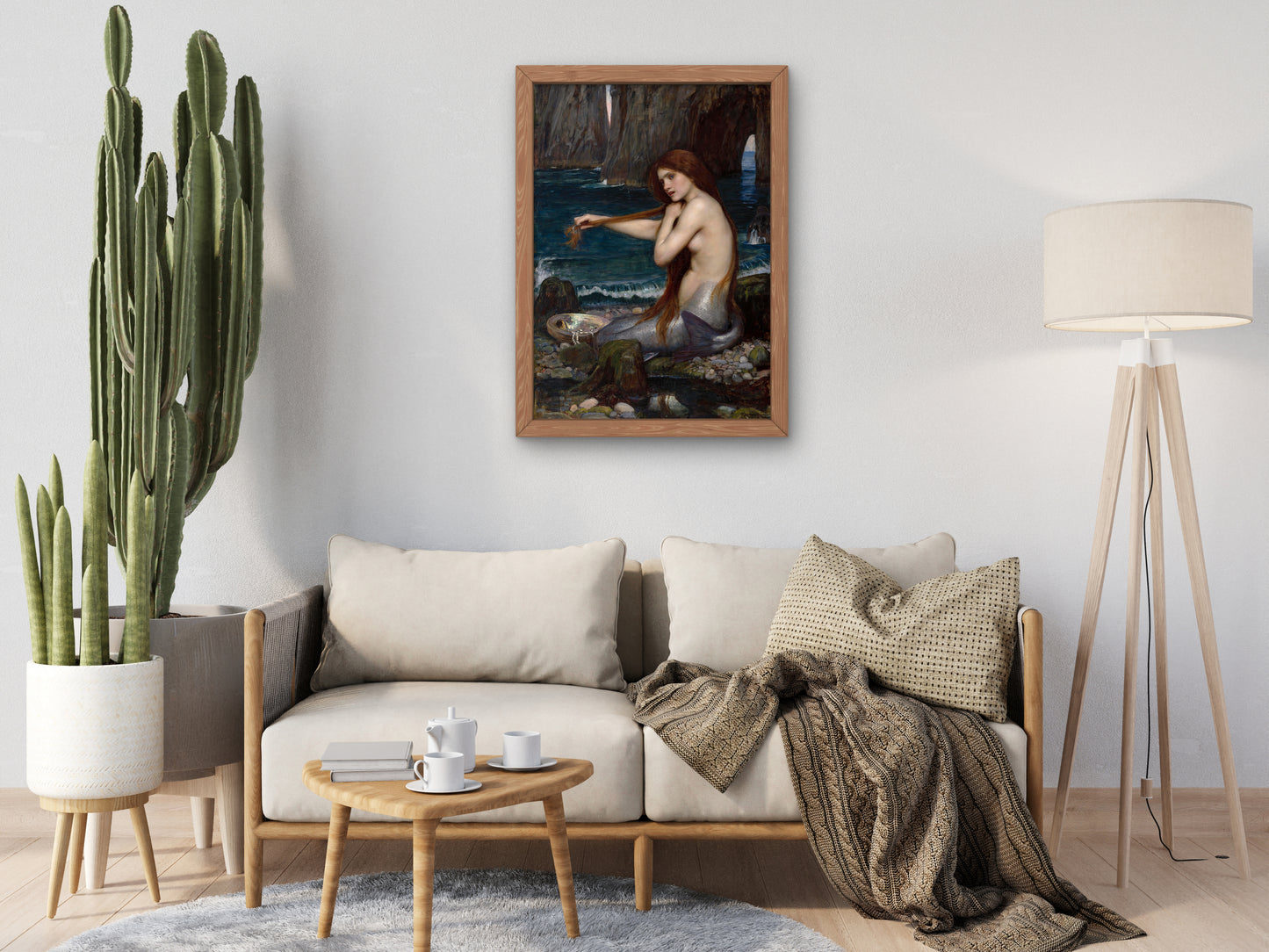 A Mermaid by John William Waterhouse 1900, Wall Art Print, Fine Art Reproduction, Museum Quality Decor, Poster