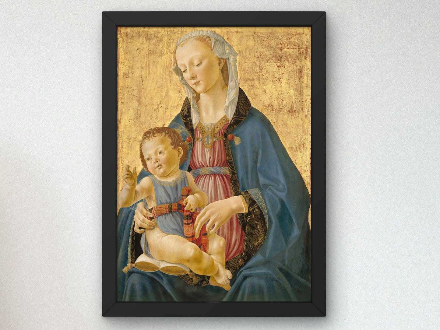 Madonna and Child by Domenico Ghirlandaio 1475, Wall Art Print, Fine Art Reproduction, Museum Quality Decor, Poster
