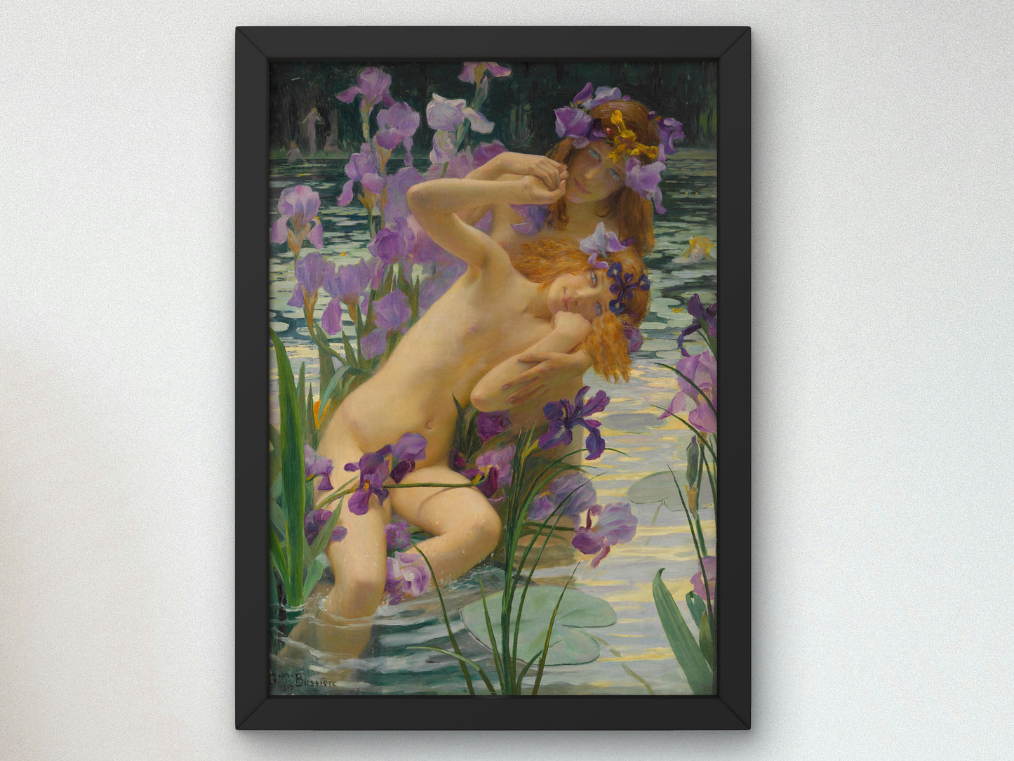 The Irises by Gaston Bussière 1897, Wall Art Print, Fine Art Reproduction, Museum Quality Decor, Poster