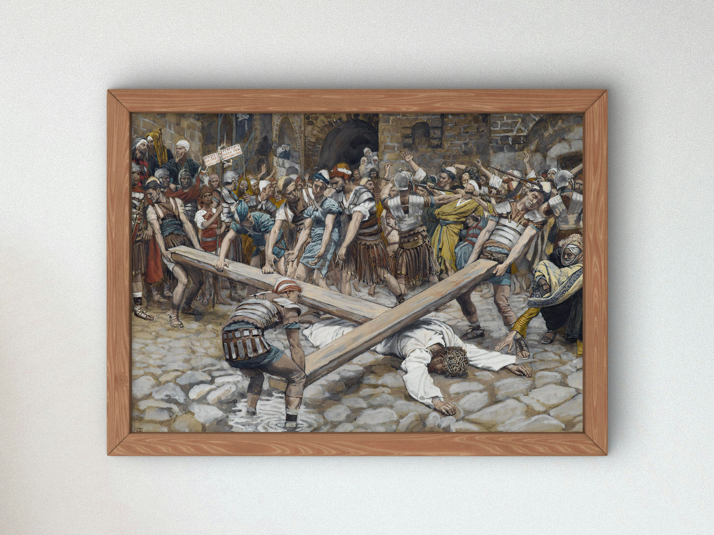 Simon the Cyrenian Compelled to Carry the Cross with Jesus by James Tissot 1886, Wall Art Print, Fine Art Reproduction, Museum Quality Decor