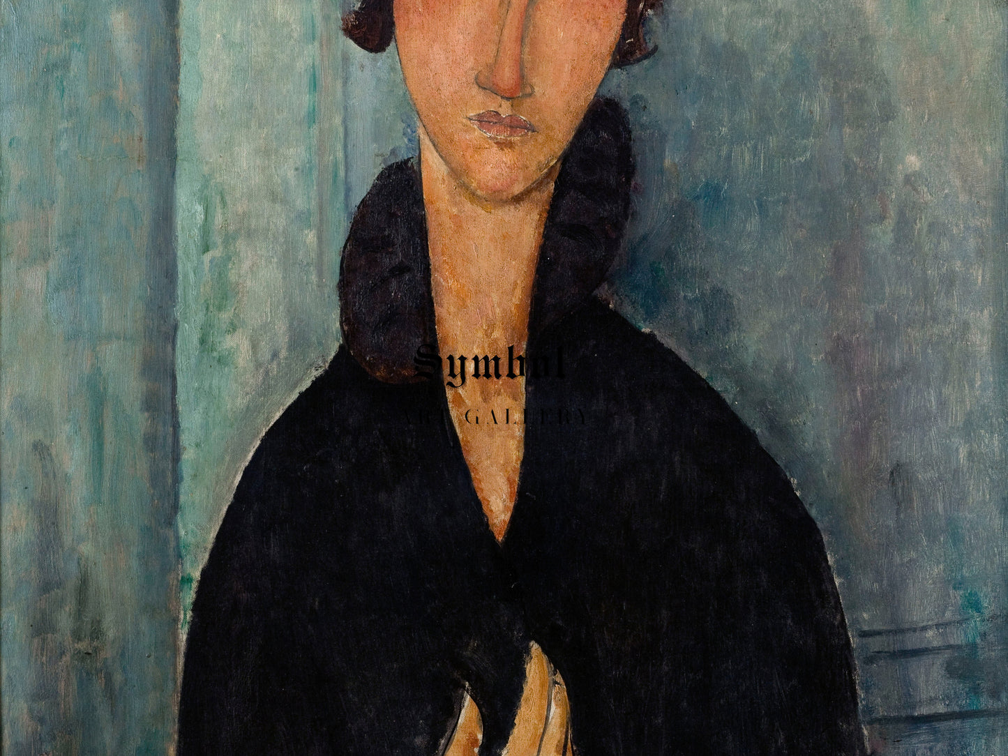 Woman with Blue Eyes by Amedeo Modigliani 1918, Wall Art Print, Fine Art Reproduction, Museum Quality Decor, Poster