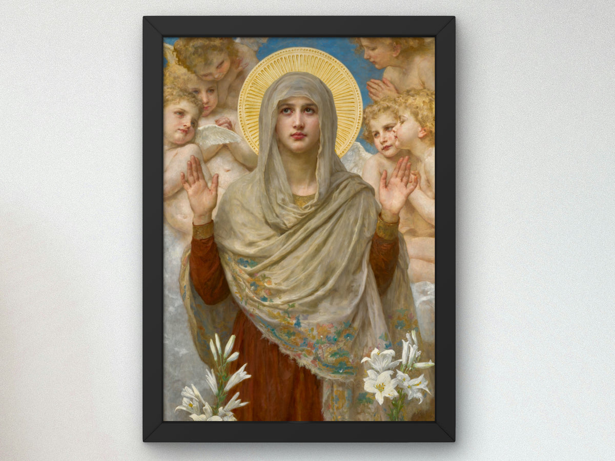 Pray for Us by William Bouguereau 1903, Wall Art Print, Fine Art Reproduction, Museum Quality Decor, Poster