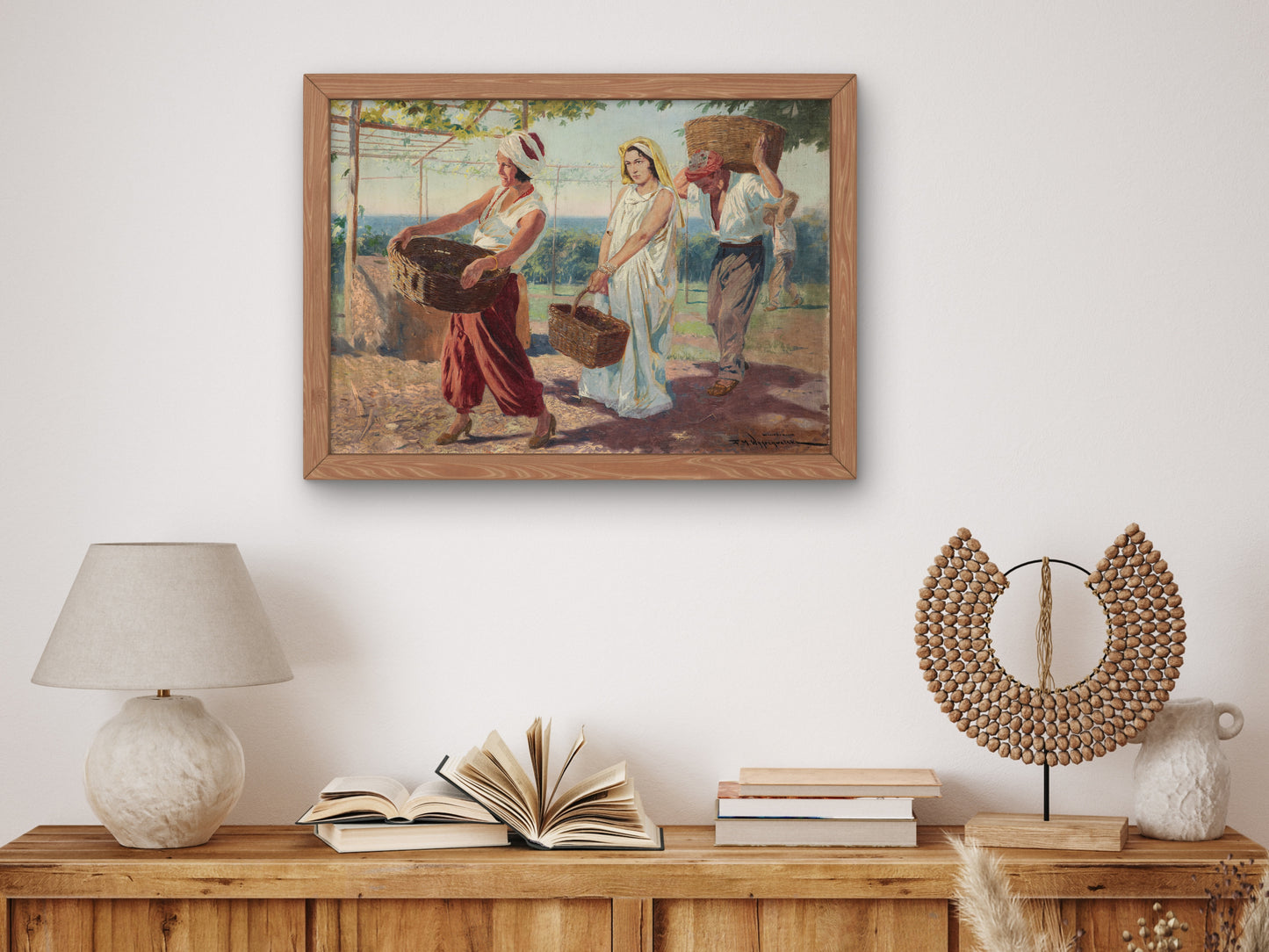 Grape Harvest by Feliks Michał Wygrzywalski, Wall Art Print, Fine Art Reproduction, Museum Quality Decor, Poster